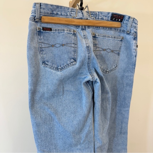 Vintage 90s Y2K Mudd Women’s Jeans Size 11 Light Wash Flare Casual Lace Detail - Picture 16 of 16
